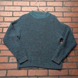 Honneywell & Todd Men's M 90s Vintage Cable Knit Ramie Cotton Sweater Natural